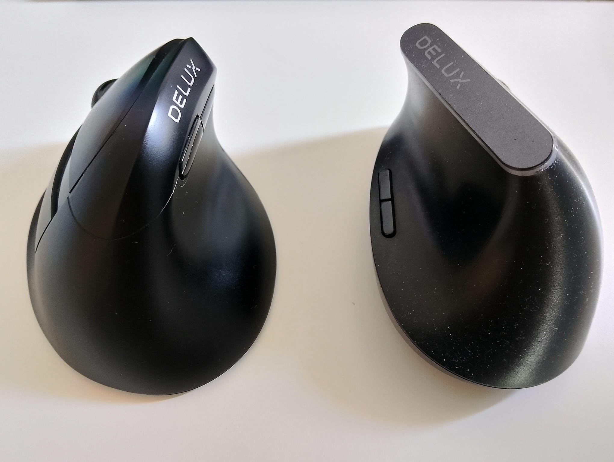My new mouse on the left, designed for left hand use along with the mouse I use until now