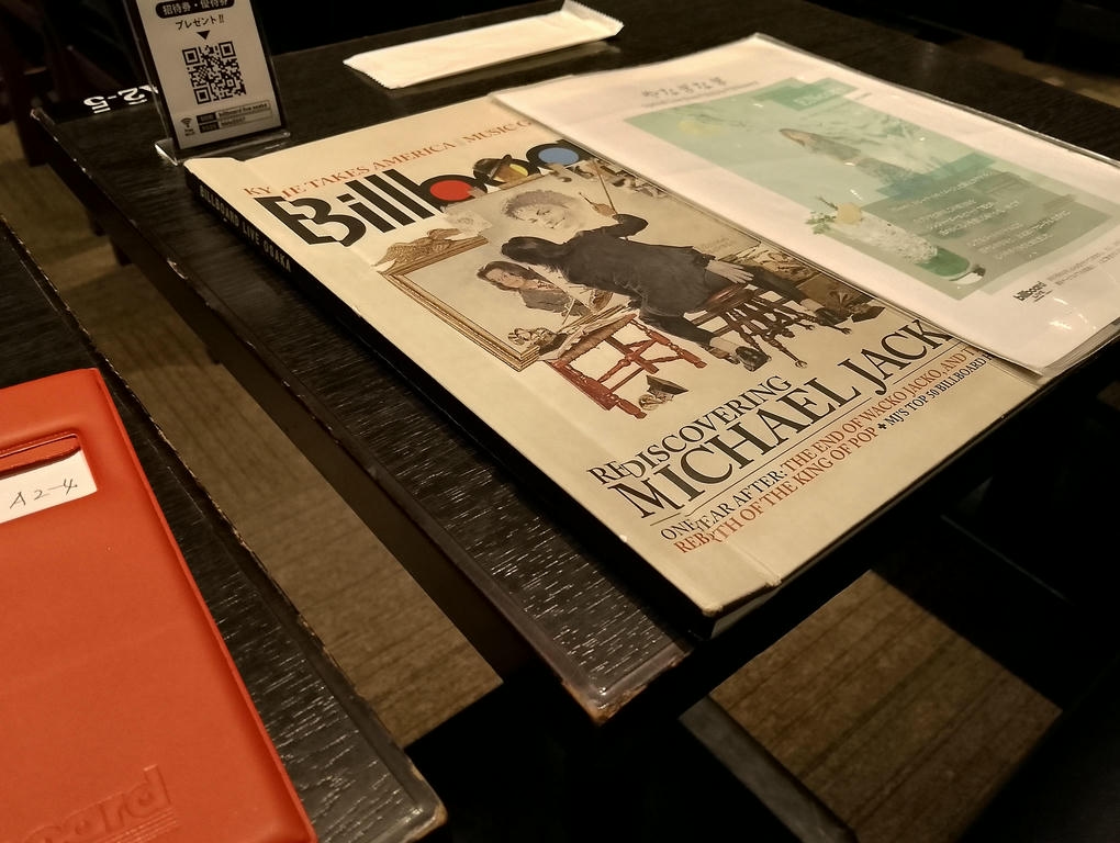 The waitress took the menu and the picture of the collab drink after I ordered, so this is the photo of the ones set for the seat besides me