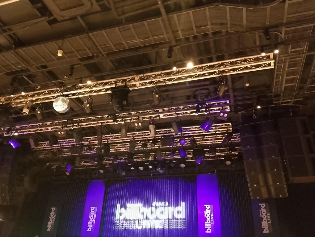 Inside Billboard Live Osaka - the upper part of the stage